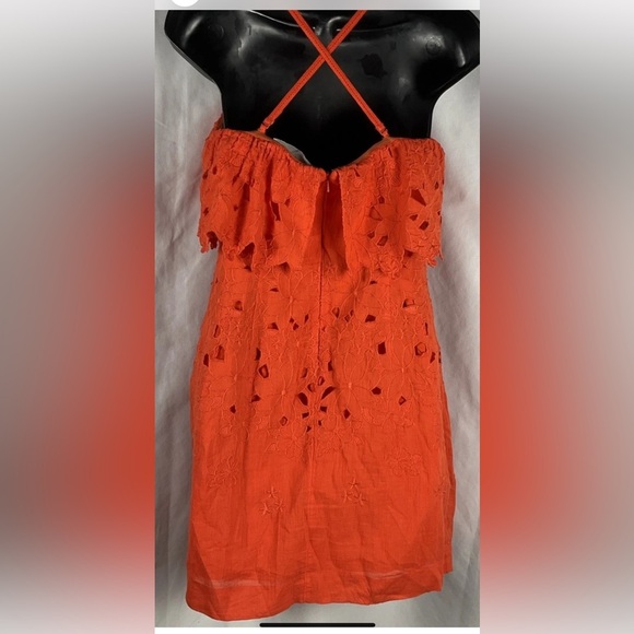 Free People Women’s Size 4 Orange Appliqué Cut Outs Morning Dove Mini - Picture 2 of 11